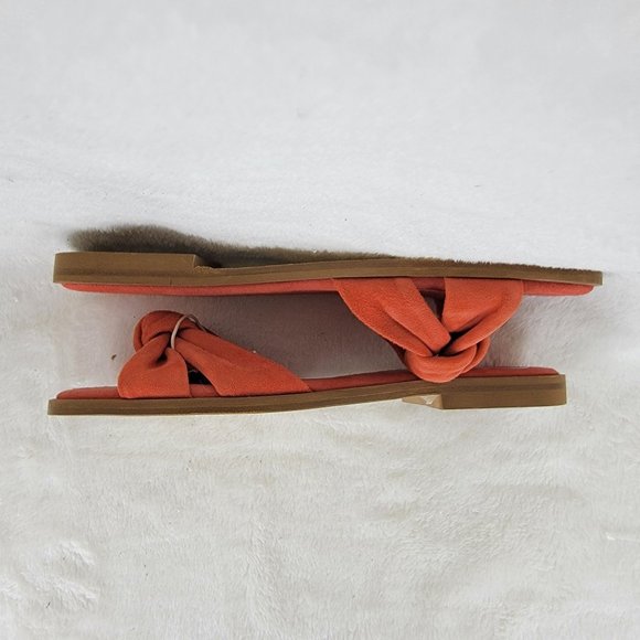 Avellini Coral Suede Leather Knot Strappy Flat Sandals Size 6.5 Made in Italy - Picture 6 of 8